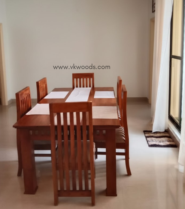 Solid Wood Six-Seater