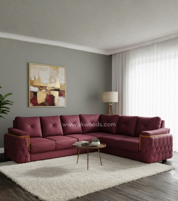 The Royal Burgundy Sofa