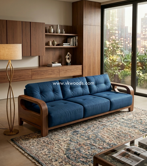 The Indigo Sculpt Sofa