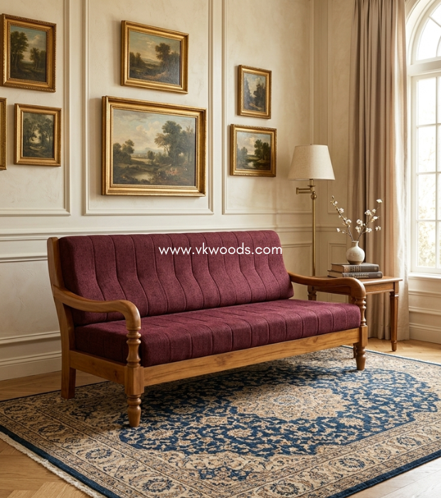 Merlot Woodframe Sofa