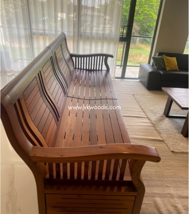 The Slat & Scroll Bench